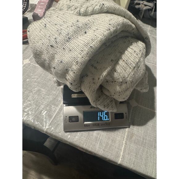 NWT Anthropologie Simona Cowl Neck Slouchy Sweater Gray Size Medium - Picture 4 of 9